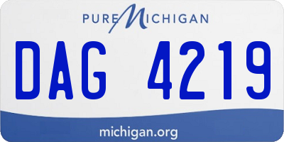 MI license plate DAG4219