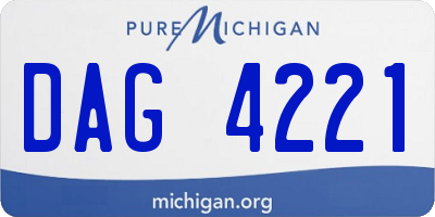 MI license plate DAG4221