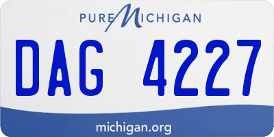 MI license plate DAG4227