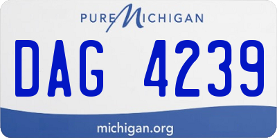 MI license plate DAG4239