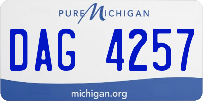 MI license plate DAG4257