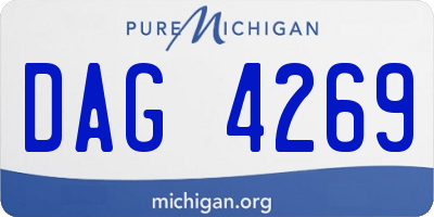 MI license plate DAG4269