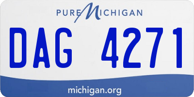 MI license plate DAG4271
