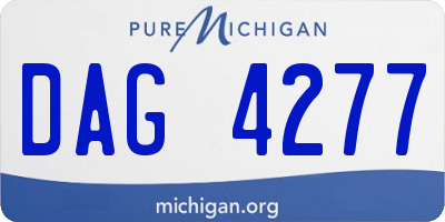 MI license plate DAG4277