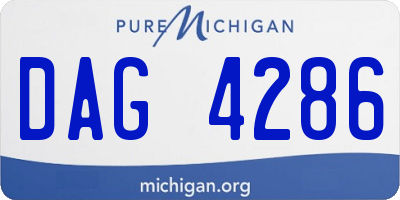 MI license plate DAG4286