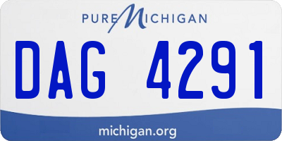 MI license plate DAG4291