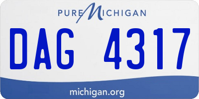 MI license plate DAG4317