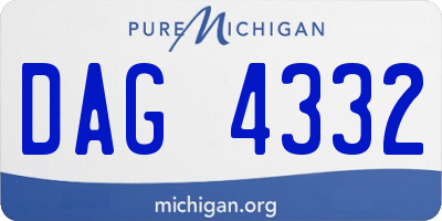 MI license plate DAG4332