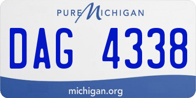MI license plate DAG4338