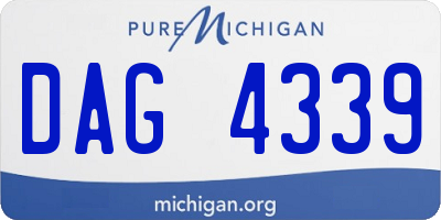 MI license plate DAG4339