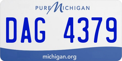 MI license plate DAG4379
