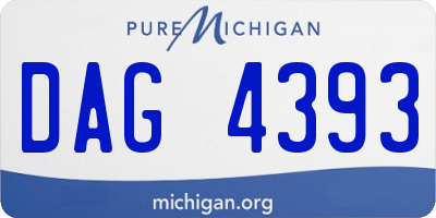 MI license plate DAG4393