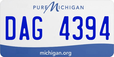 MI license plate DAG4394