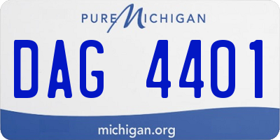 MI license plate DAG4401