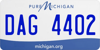 MI license plate DAG4402