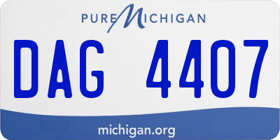 MI license plate DAG4407