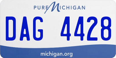 MI license plate DAG4428