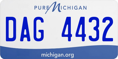 MI license plate DAG4432