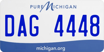 MI license plate DAG4448