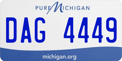 MI license plate DAG4449