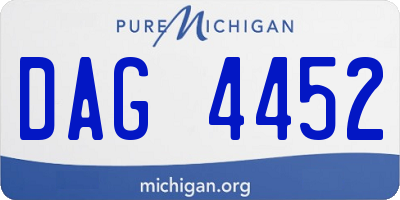 MI license plate DAG4452