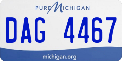 MI license plate DAG4467