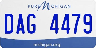 MI license plate DAG4479