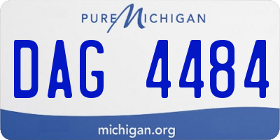 MI license plate DAG4484