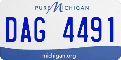 MI license plate DAG4491