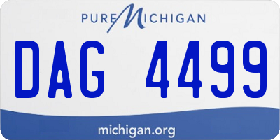 MI license plate DAG4499