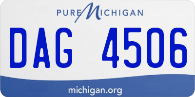 MI license plate DAG4506