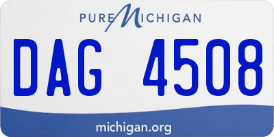 MI license plate DAG4508