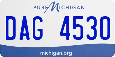 MI license plate DAG4530