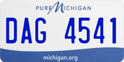 MI license plate DAG4541