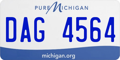 MI license plate DAG4564