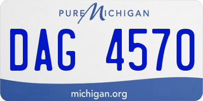 MI license plate DAG4570