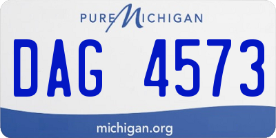 MI license plate DAG4573