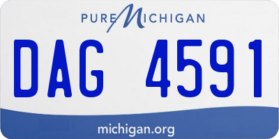 MI license plate DAG4591