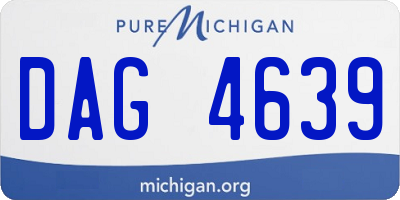 MI license plate DAG4639
