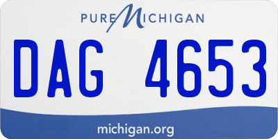 MI license plate DAG4653