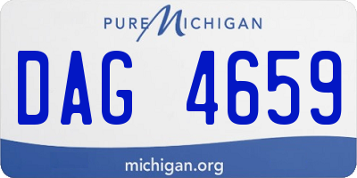 MI license plate DAG4659