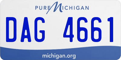 MI license plate DAG4661