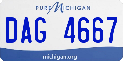 MI license plate DAG4667