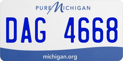 MI license plate DAG4668