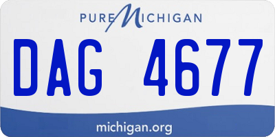 MI license plate DAG4677