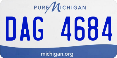 MI license plate DAG4684