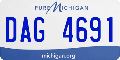 MI license plate DAG4691