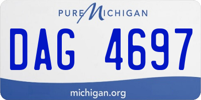 MI license plate DAG4697