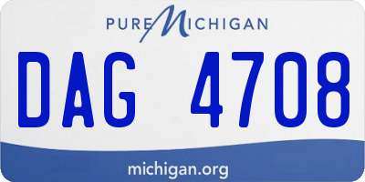 MI license plate DAG4708