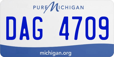 MI license plate DAG4709